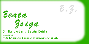 beata zsiga business card