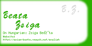 beata zsiga business card